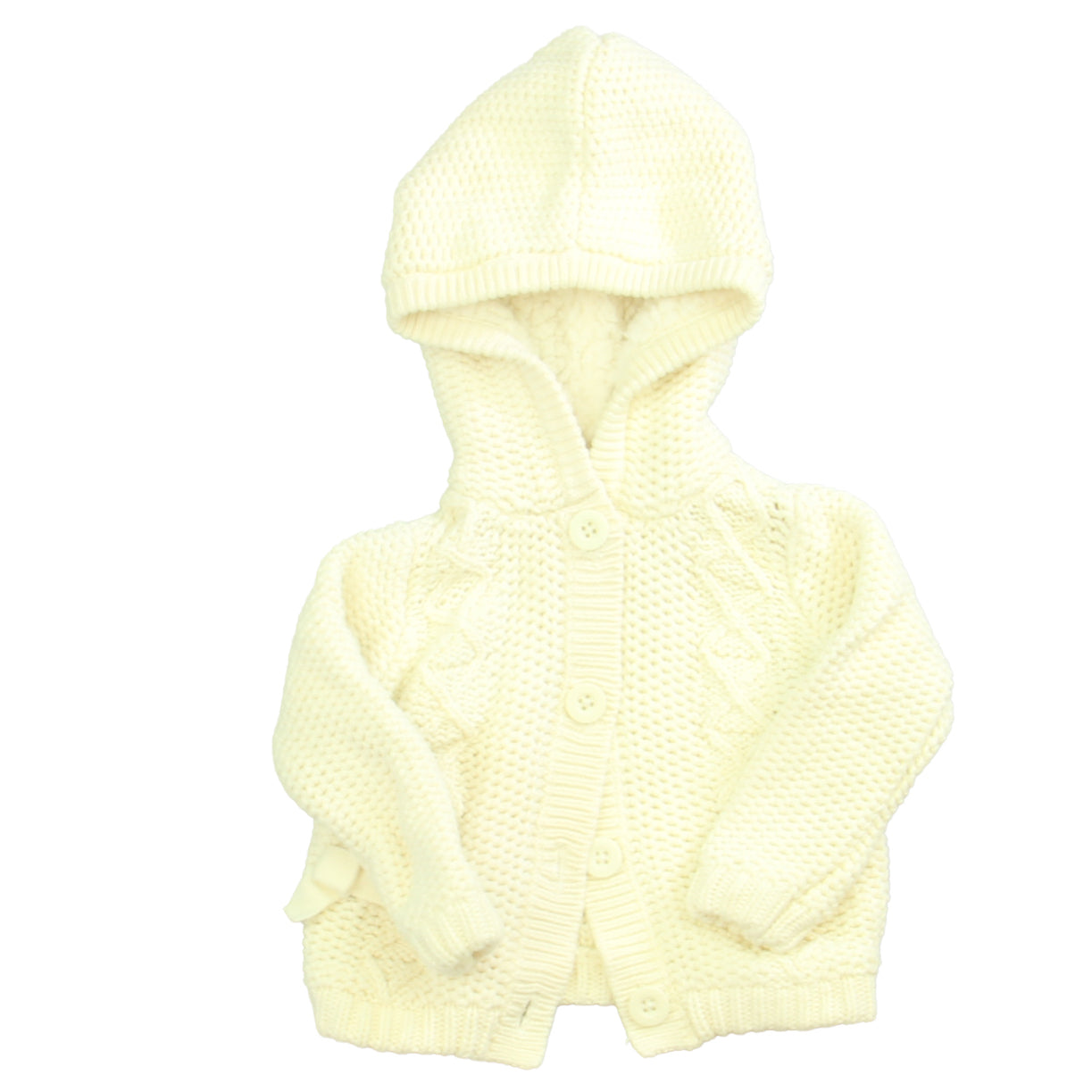 Bloomie's Girls Girls White Cardigan Size: 9 Months White