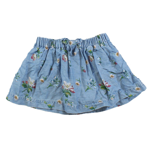 Blu & Blue Girls Blue | Floral Skirt Size: 18-24 Months Blue | Floral
