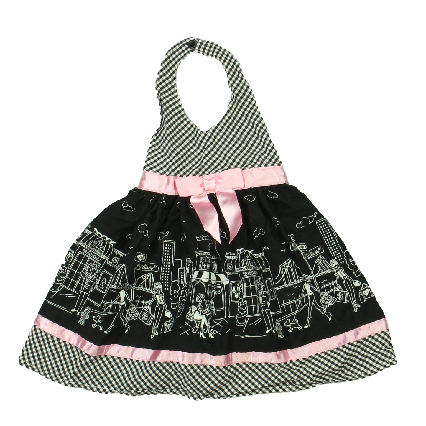 BlueBeri Boulevard Girls Black | White | PInk Dress Size: 18 Months Black | White | PInk