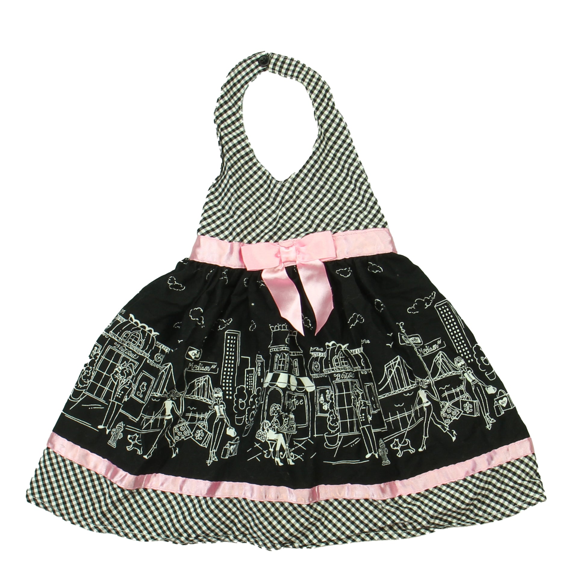 BlueBeri Boulevard Girls Black | White | PInk Dress Size: 18 Months Black | White | PInk