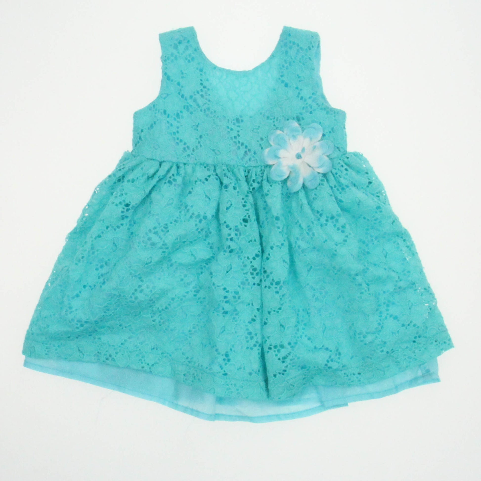 BlueBeri Boulevard Girls Turquoise Dress Size: 18 Months Turquoise