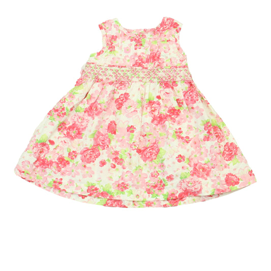 BlueBeri Boulevard Girls White | Pink | Floral Dress Size: 24 Months White | Pink | Floral