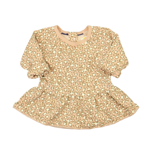Boden Girls Pink | White | Brown Long Sleeve Shirt Size: 0-3 Months Pink | White | Brown