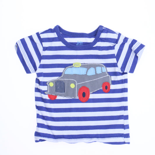 Boden Boys Blue | White T-Shirt Size: 3-6 Months Blue | White