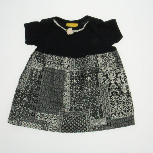 Bombalulu's Girls Black | White Dress Size: 6-12 Months Black | White