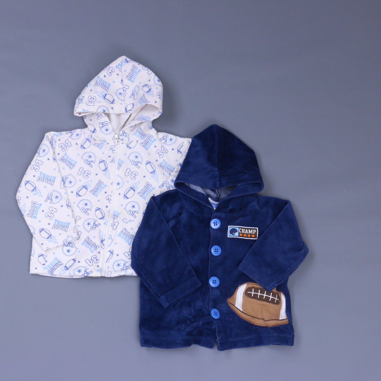 Bon Bebe | Mon Petit Girls White | Blue Jacket Size: 6/9 Months White | Blue