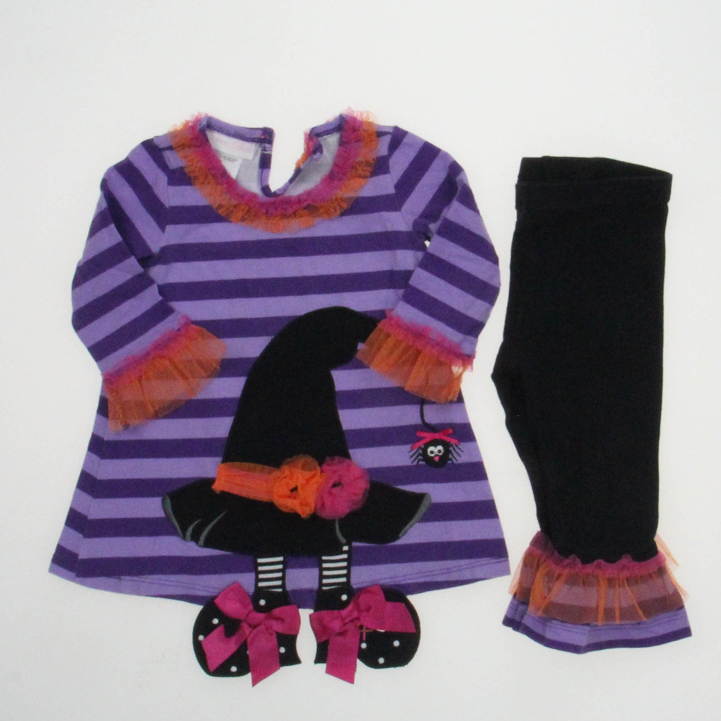 Bonnie Baby Girls Black | Purple Apparel Sets Size: 12 Months