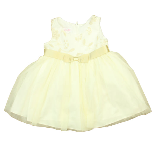 Bonnie Baby Girls Ivory | Gold Dress Size: 12 Months Ivory | Gold