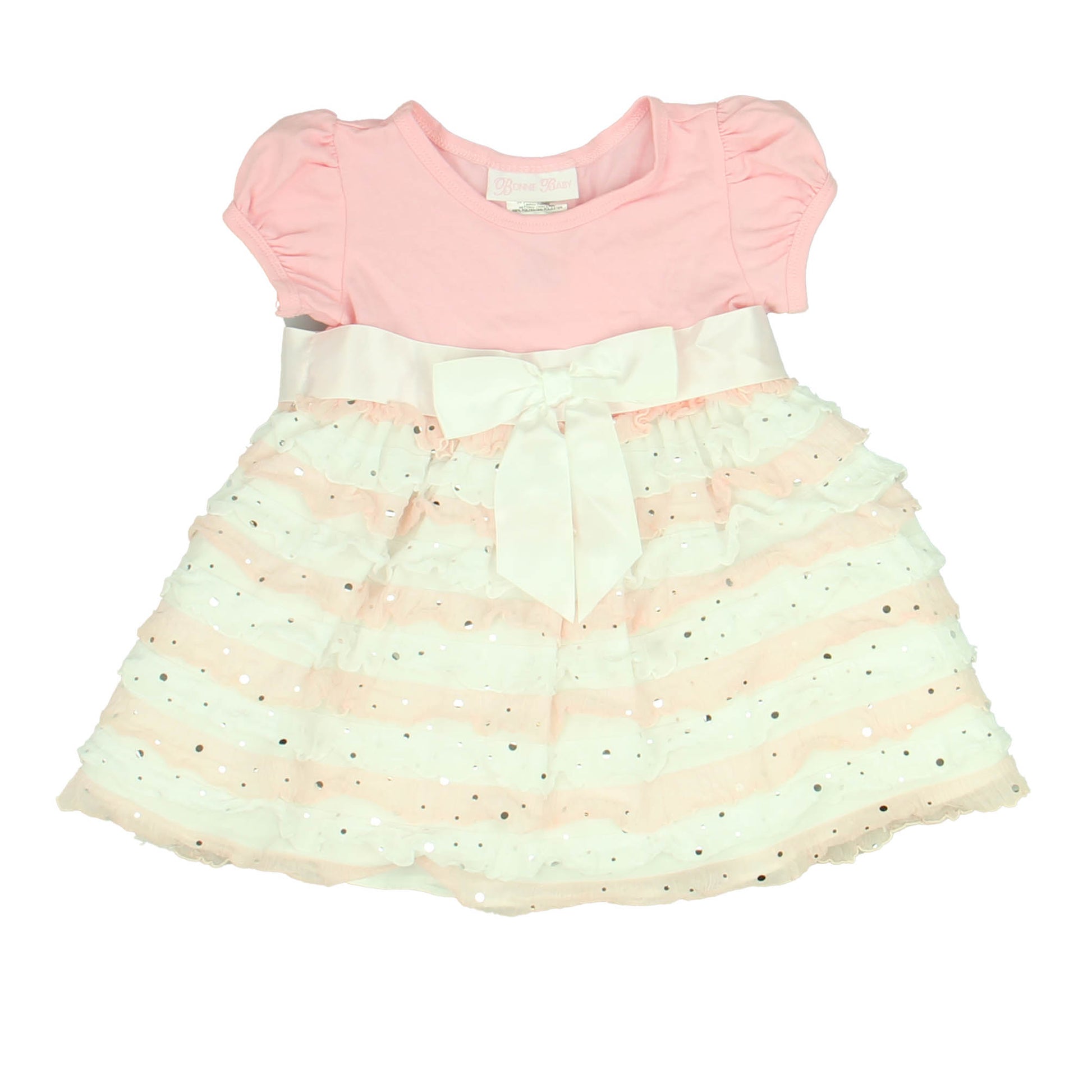 Bonnie Baby Girls Pink Dress Size: 12 Months Pink