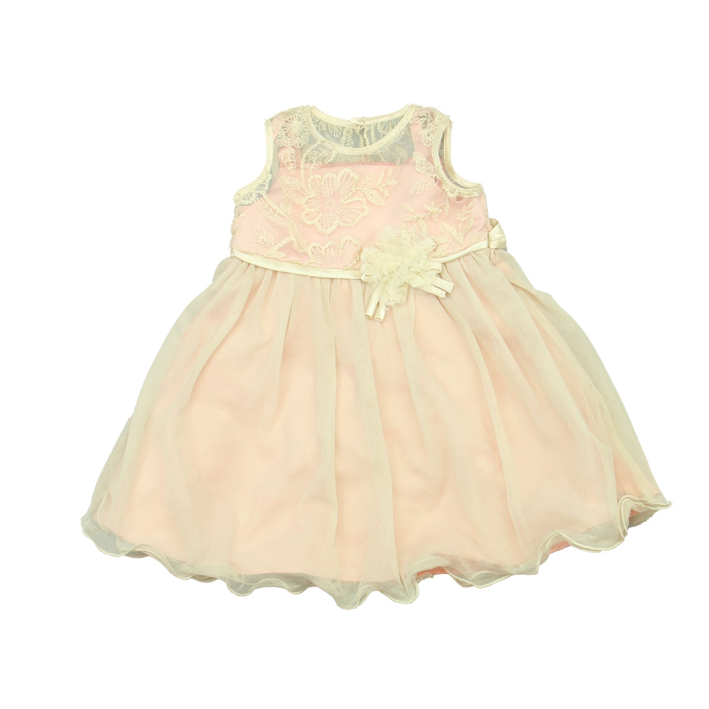 Bonnie Baby Girls Pink | Ivory Special Occasion Dress Size: 18 Months Pink | Ivory