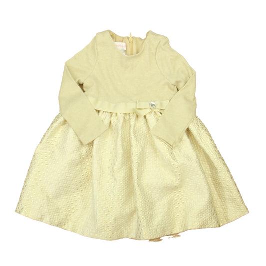 Bonnie Baby Girls Gold Dress Size: 24 Months Gold