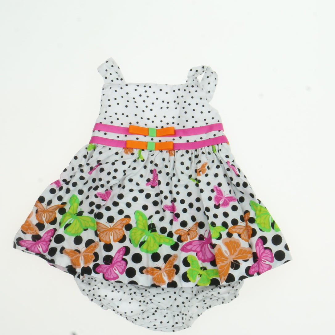 Bonnie Baby Girls White | Black Dress Size: 3-6 Months White | Black