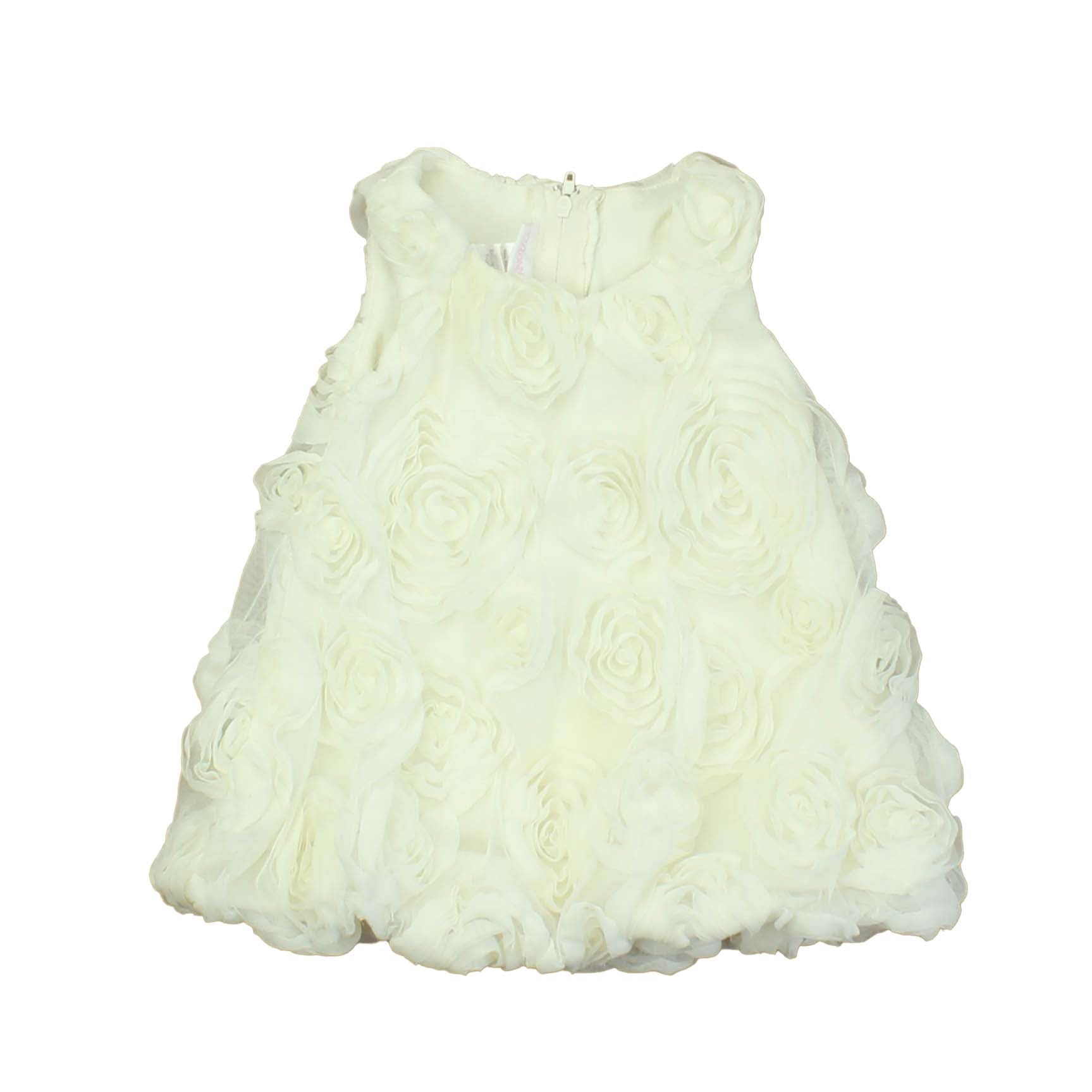 Bonnie Baby Girls Ivory Special Occasion Dress Size: 6-9 Months Ivory