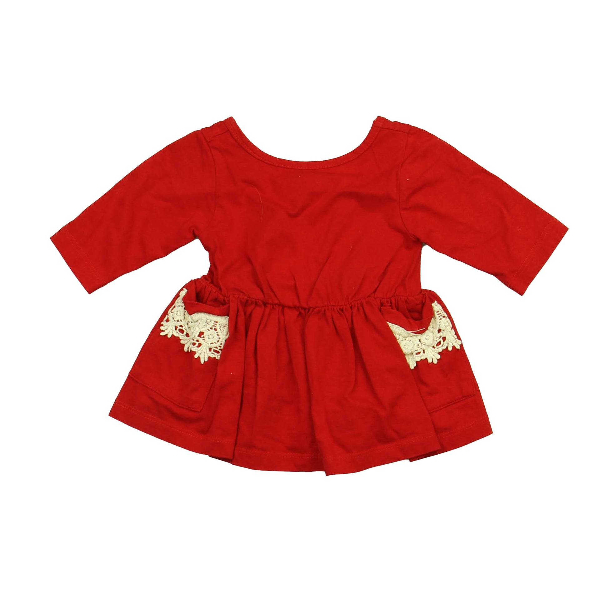 BugABoutique Girls Red Dress Size: 12 Months Red