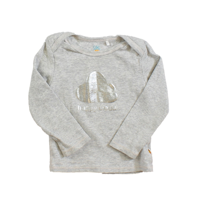 C&C California Unisex Grey | Silver Cloud Long Sleeve T-Shirt Size: 6-9 Months Grey | Silver Cloud