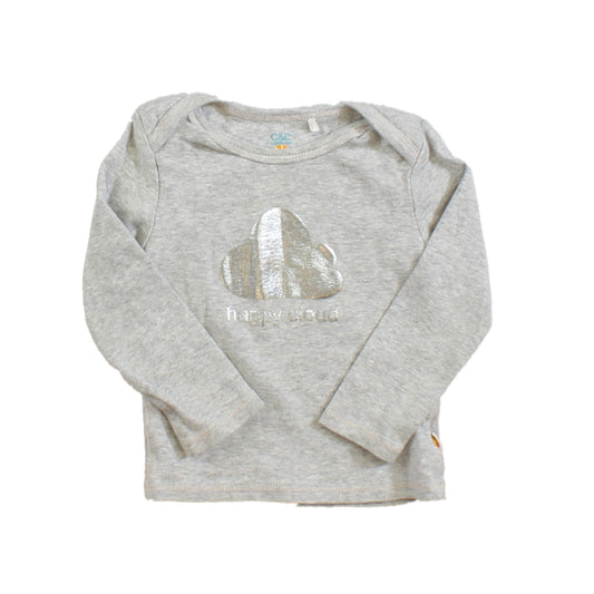 C&C California Unisex Grey | Silver Cloud Long Sleeve T-Shirt Size: 6-9 Months Grey | Silver Cloud
