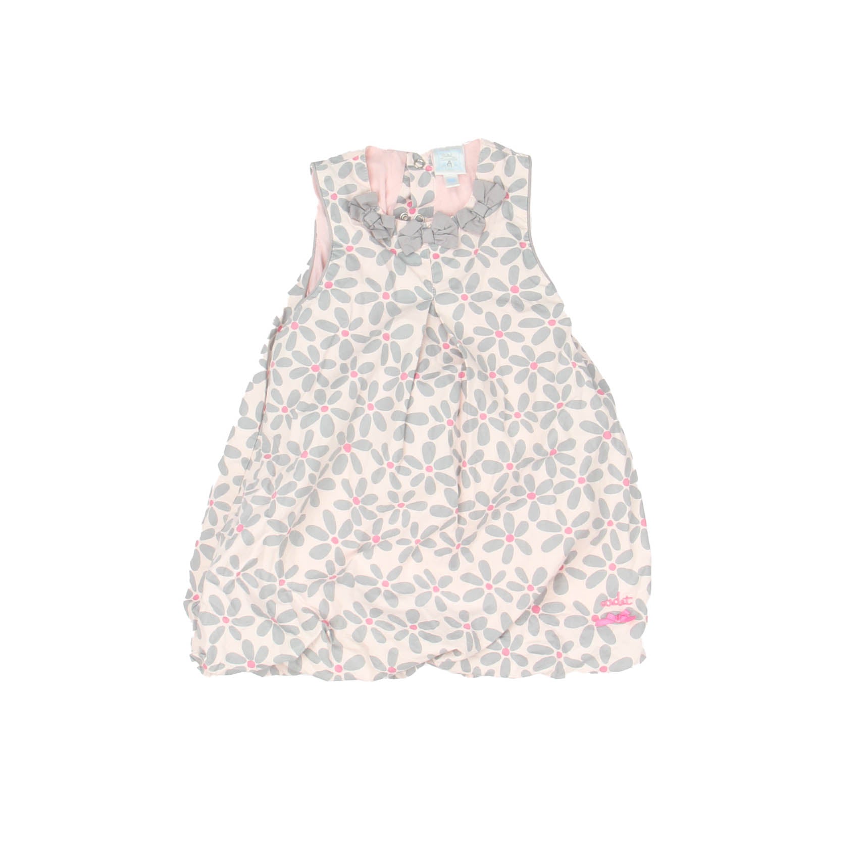 Cadet Rousselle Girls Pink | Gray Dress Size: 18 Months Pink | Gray