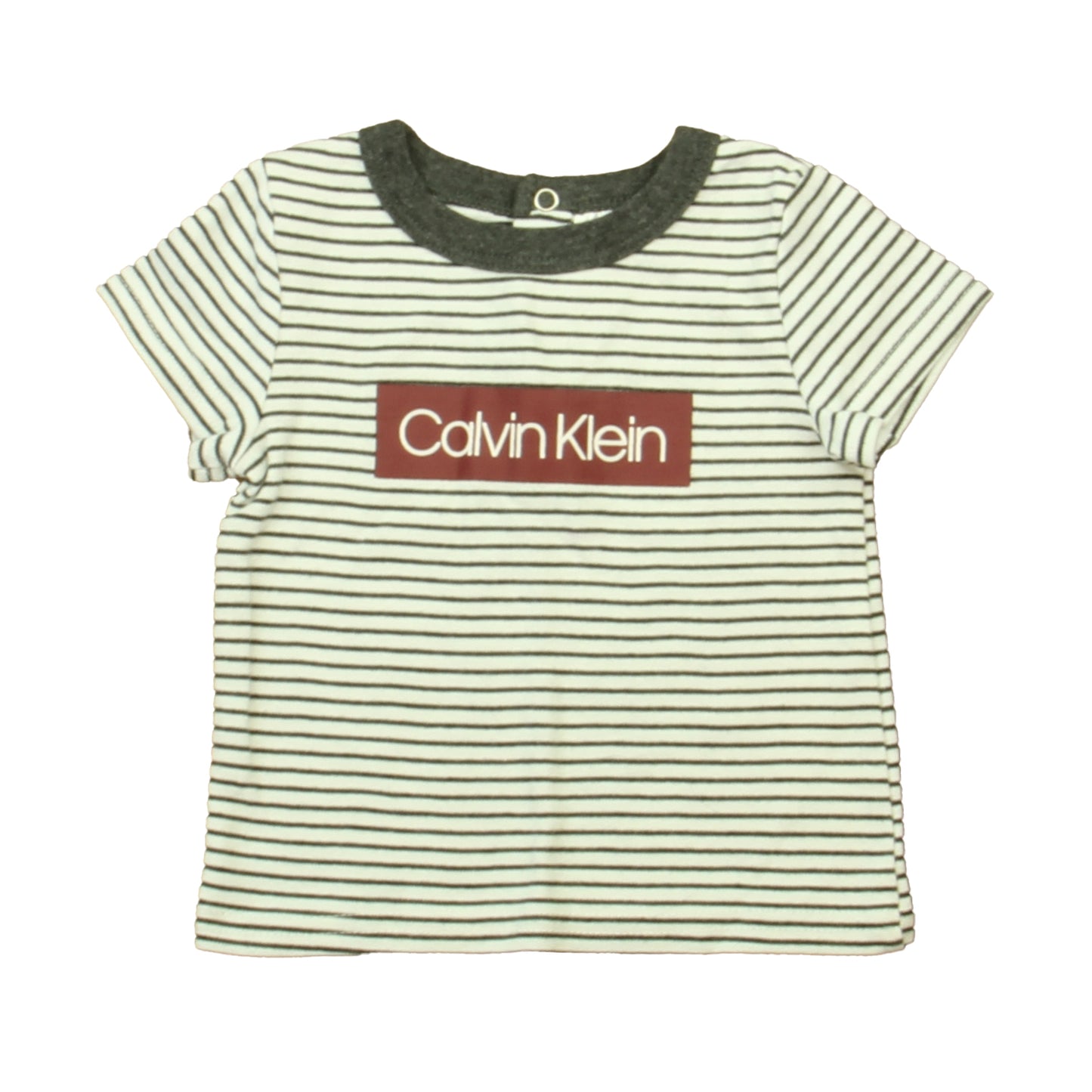 Calvin Klein Boys Gray | White | Red T-Shirt Size: 12 Months Gray | White | Red