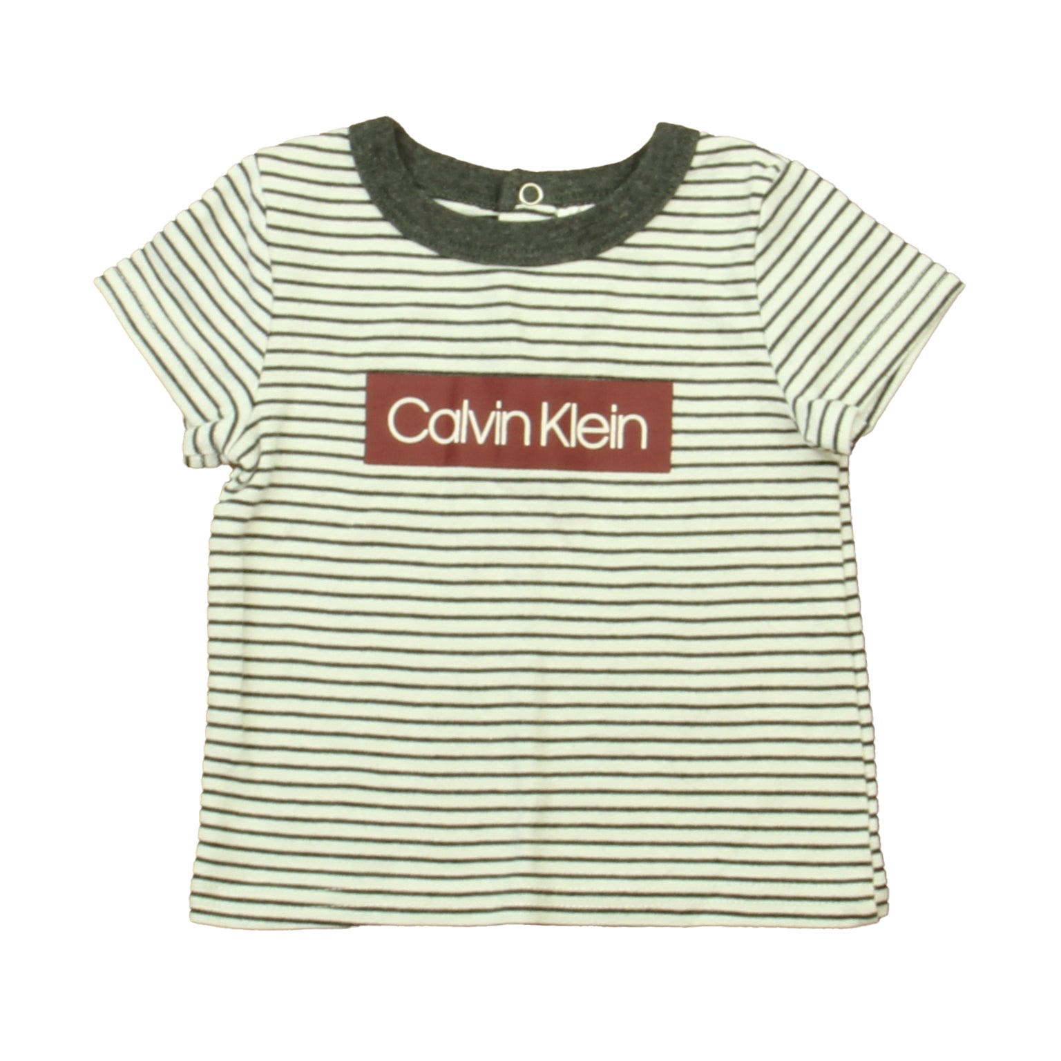 Calvin Klein Boys Gray | White | Red T-Shirt Size: 12 Months Gray | White | Red