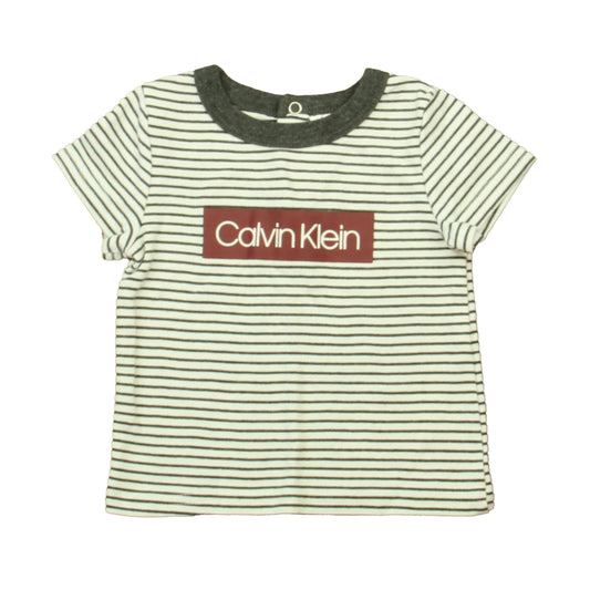 Calvin Klein Boys Gray | White | Red T-Shirt Size: 12 Months Gray | White | Red