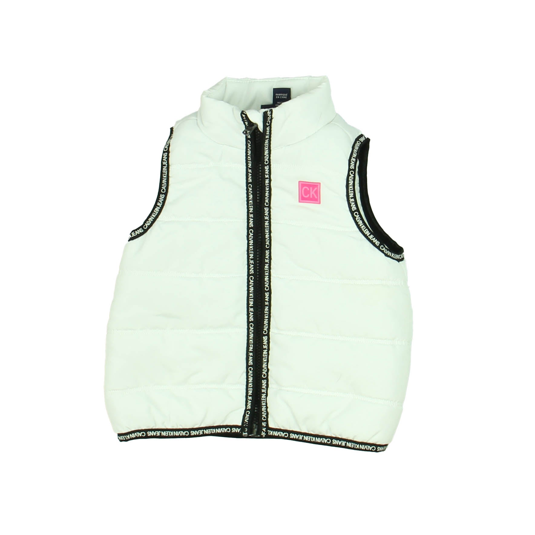 Calvin Klein Girls White | Black | Pink Vest Size: 6-9 Months White | Black | Pink