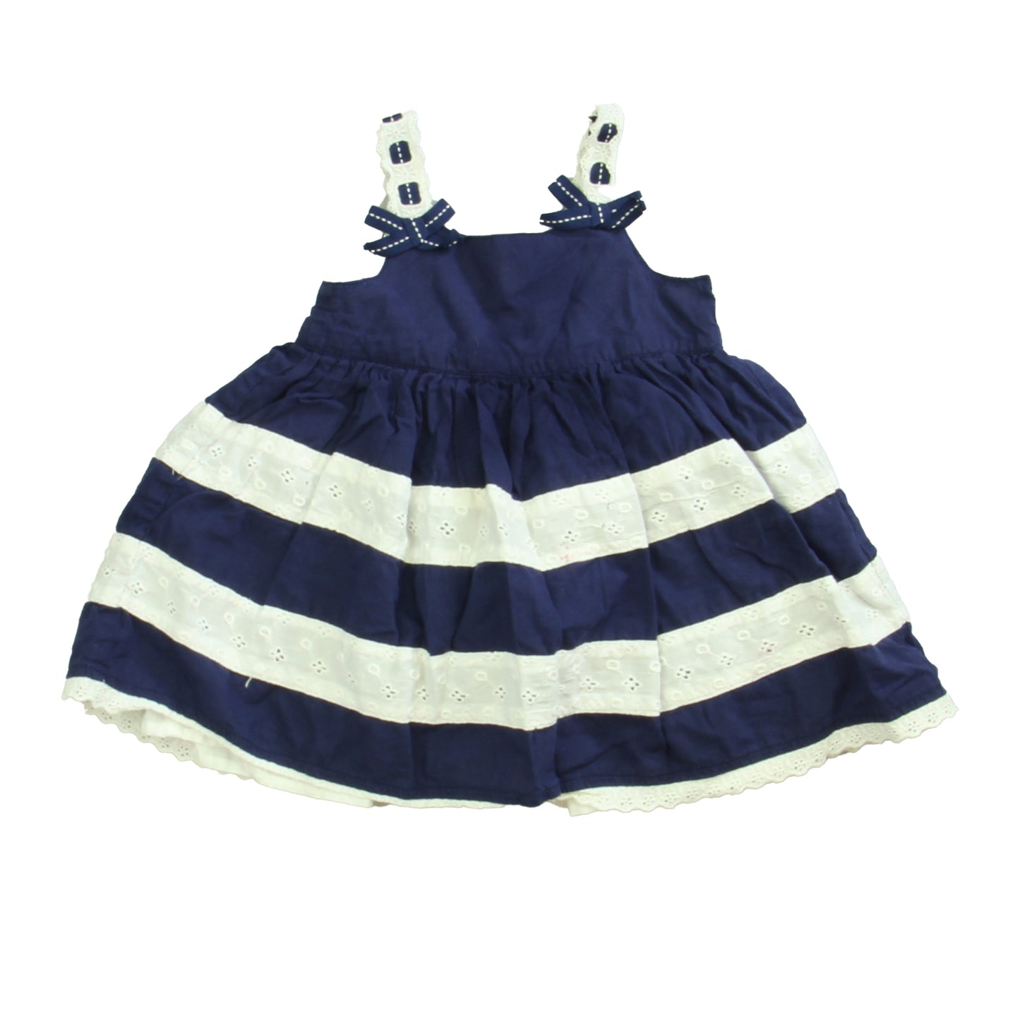 Camilla Girls Blue | White Dress Size: 12 Months Blue | White