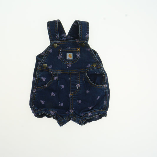 Carhartt Girls Blue Overall Shorts Size: 6 Months Blue