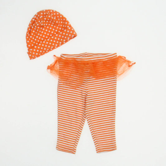 Carter's Girls Orange | White Leggings Size: 3 Months