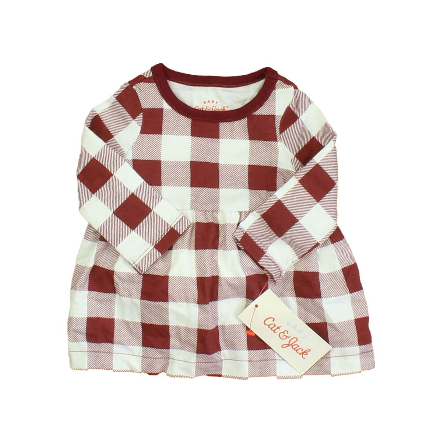 Carter's Girls Maroon | White Dress Size: New Born Maroon | White