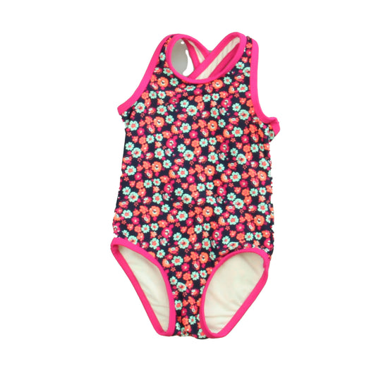 Cat & Jack Girls Pink Floral 1-piece Swimsuit Size: 18 Months