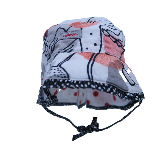 Catimini Girls White | Multi Sun Hat Size: 6-12 Months