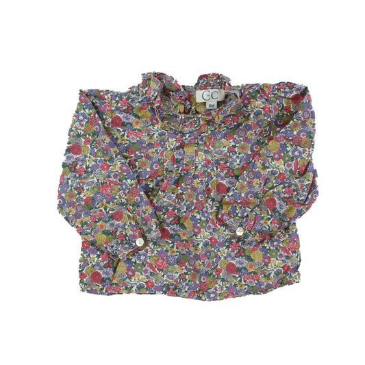 CdeC Girls Purple | Red | Floral Blouse Size: 6 Months Purple | Red | Floral