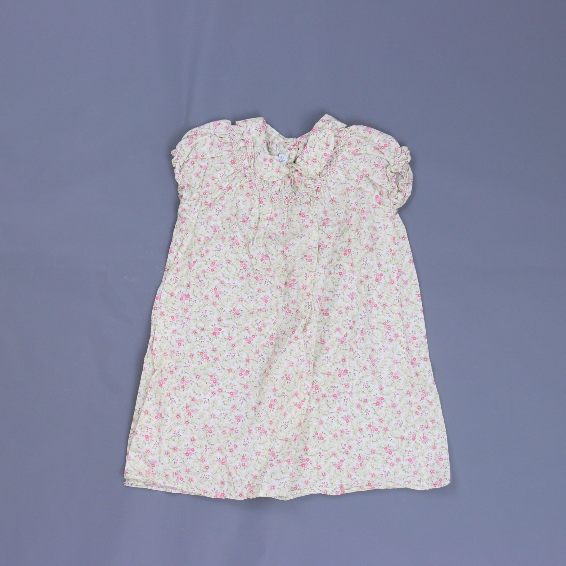 Charabia Girls Pink | Green Dress Size: 12 Months Pink | Green