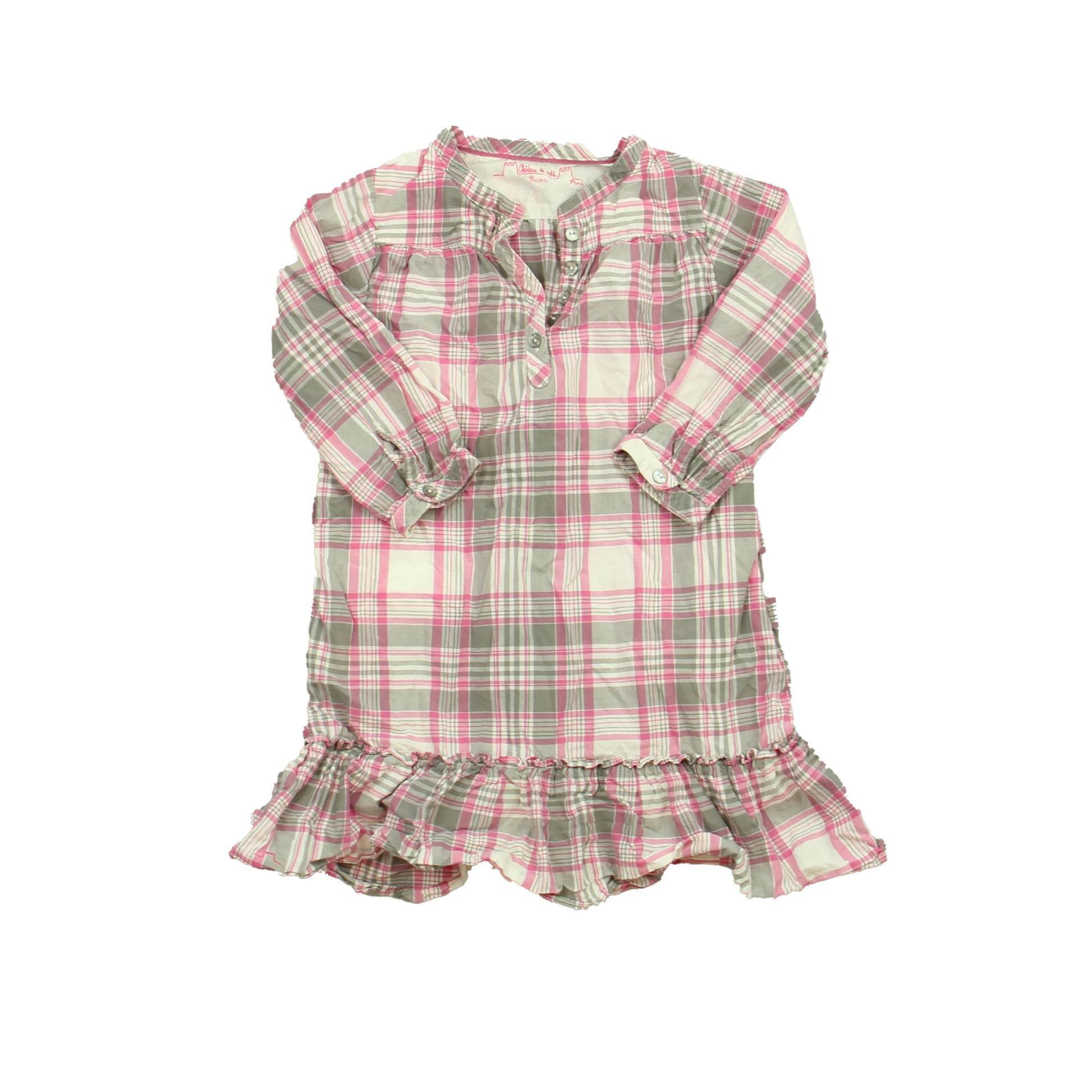 Chateau de Sable Girls Pink | Tan | White Dress Size: 18-24 Months Pink | Tan | White