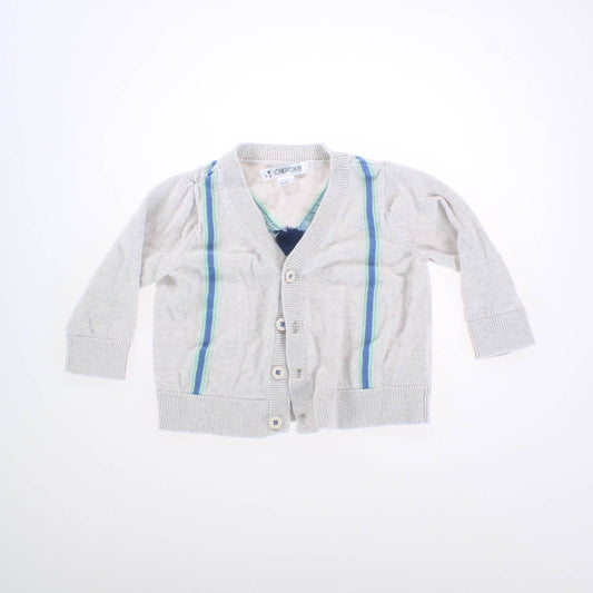 Cherokee Boys Tan | Blue | Green Cardigan Size: 6-9 Months Tan | Blue | Green