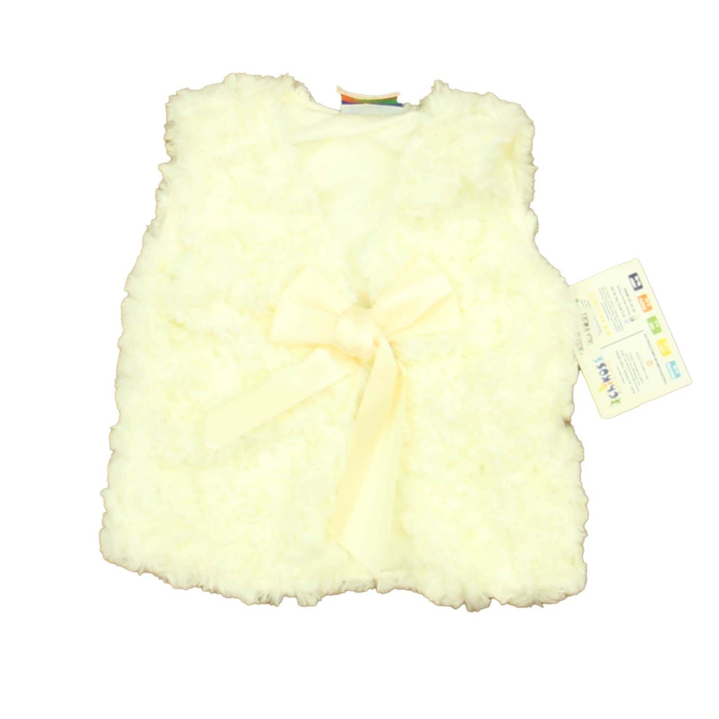 Chikos Girls Ivory Faux Fur Vest Size: 18 Months Ivory Faux Fur