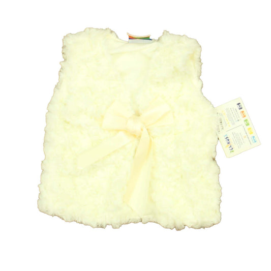 Chikos Girls Ivory Faux Fur Vest Size: 18 Months Ivory Faux Fur