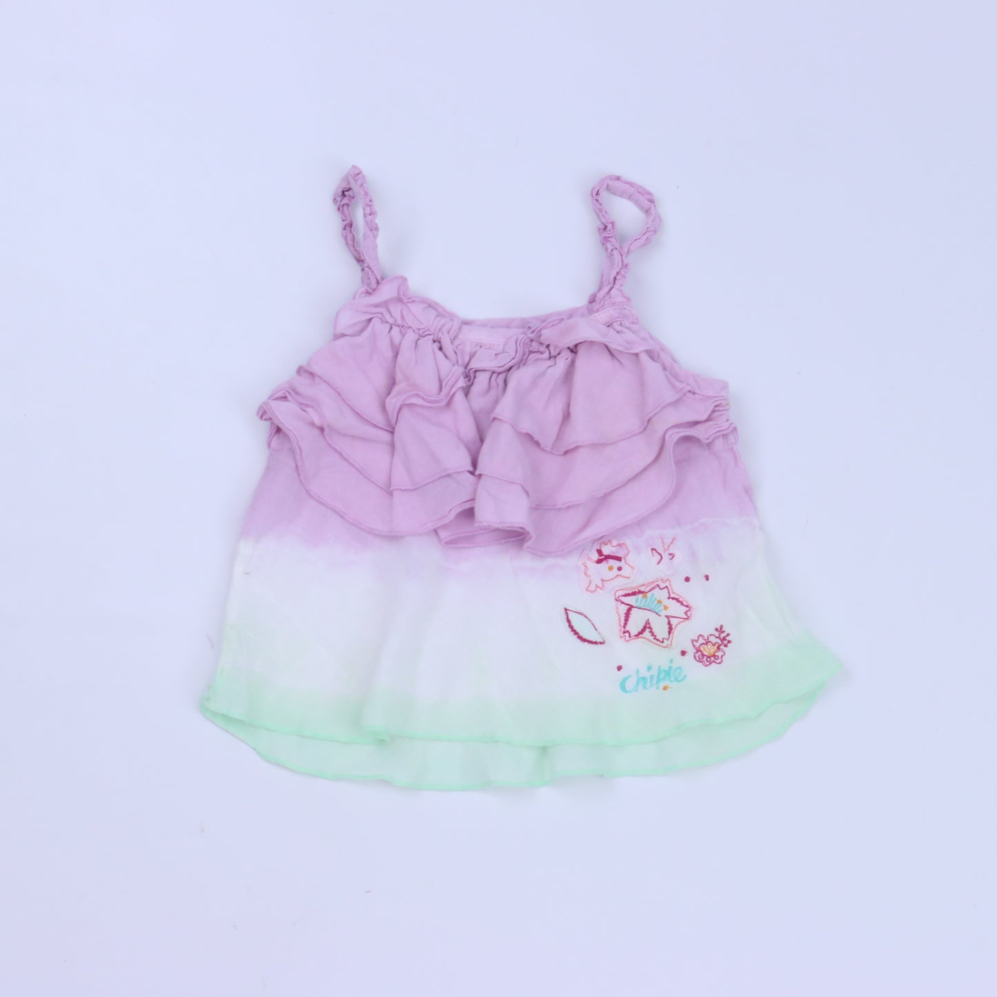 Chipie Girls Purple | White Dress Size: *3-6 Months Purple | White