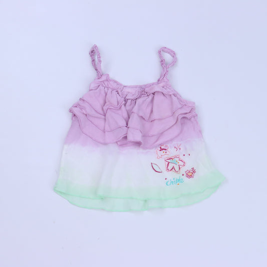 Chipie Girls Purple | White Dress Size: *3-6 Months Purple | White