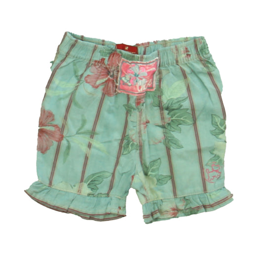 Chipie Girls Green Floral Shorts Size: 6 Months Green Floral