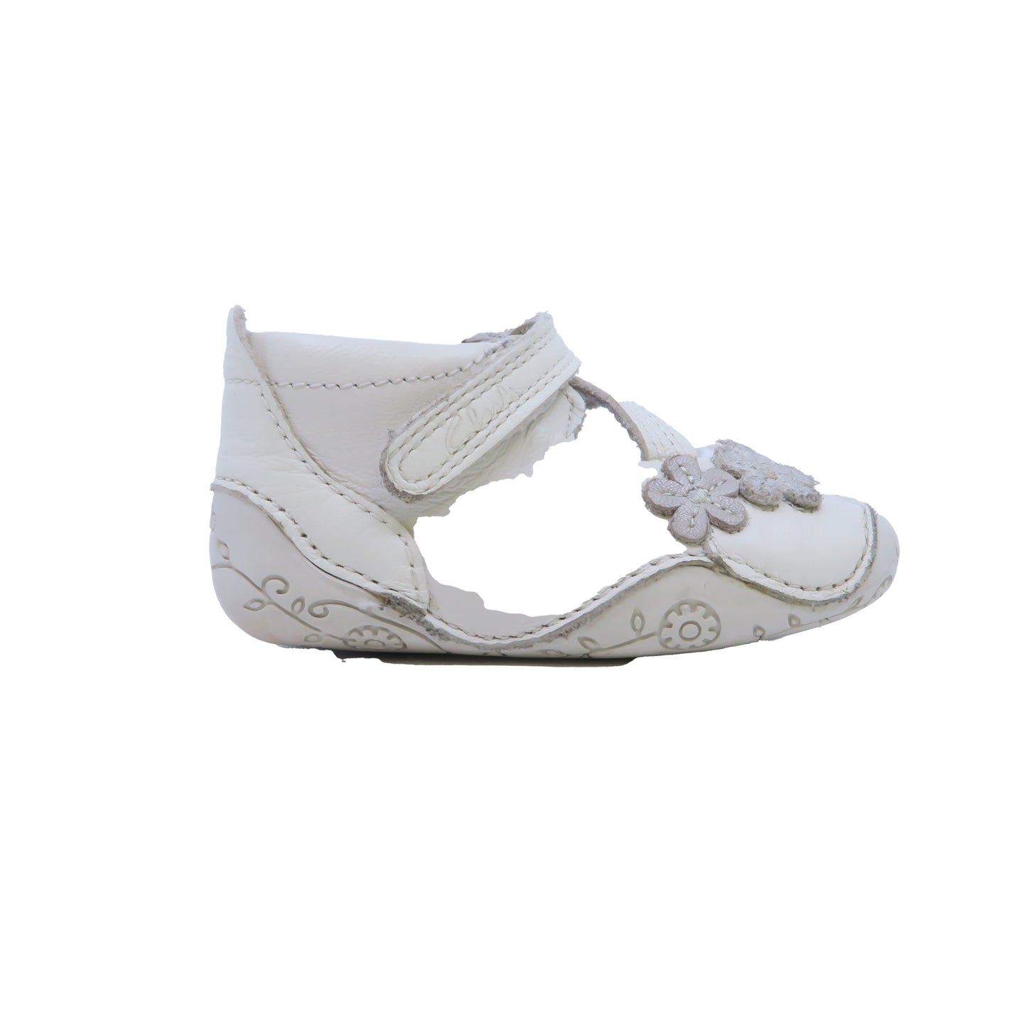 Clarks Girls Ivory Shoes Size: 3 Infant Ivory