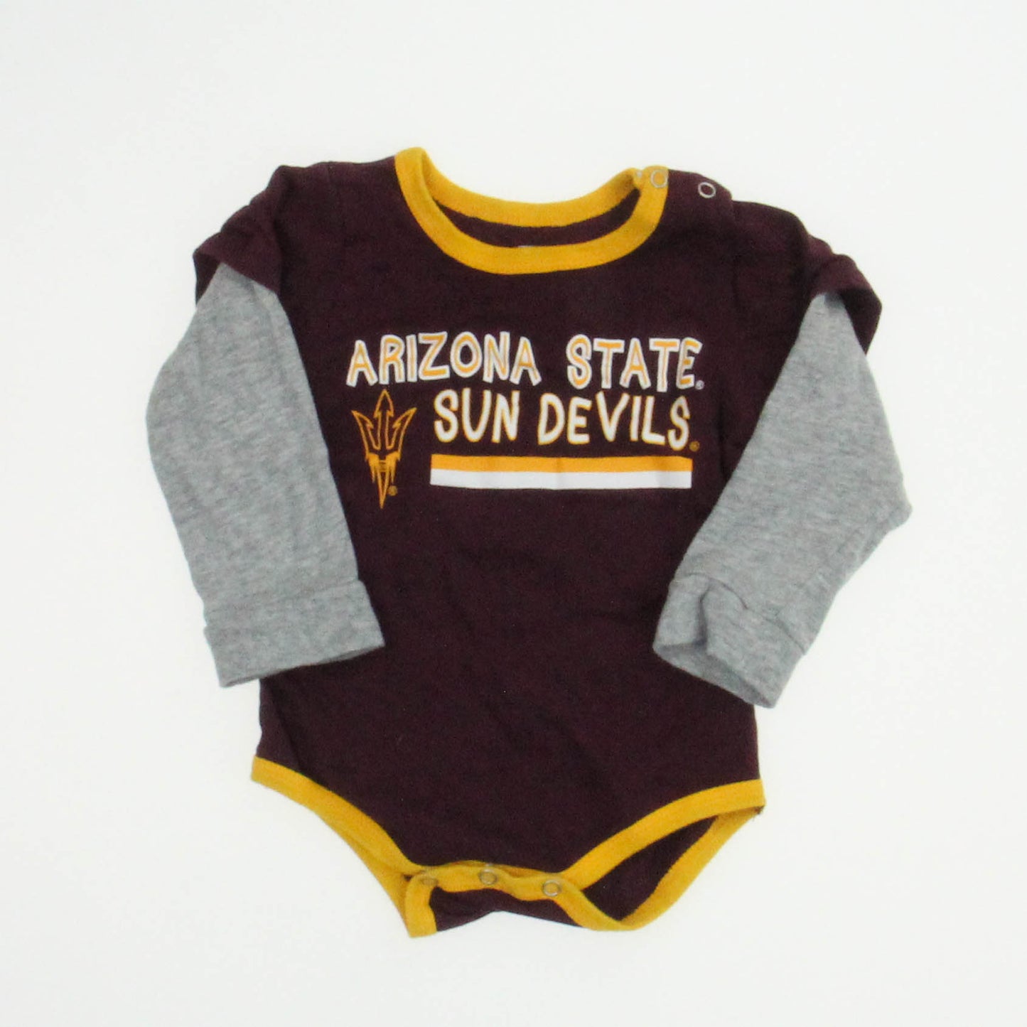 Colosseum Boys Maroon | Gray Onesie Size: 3-6 Months Maroon | Gray