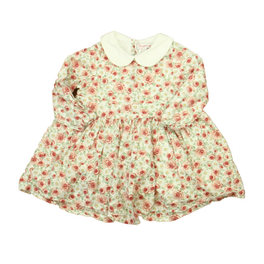 Confiture Girls Ivory | Pink | Green Floral Dress Size: 18 Months Ivory | Pink | Green Floral
