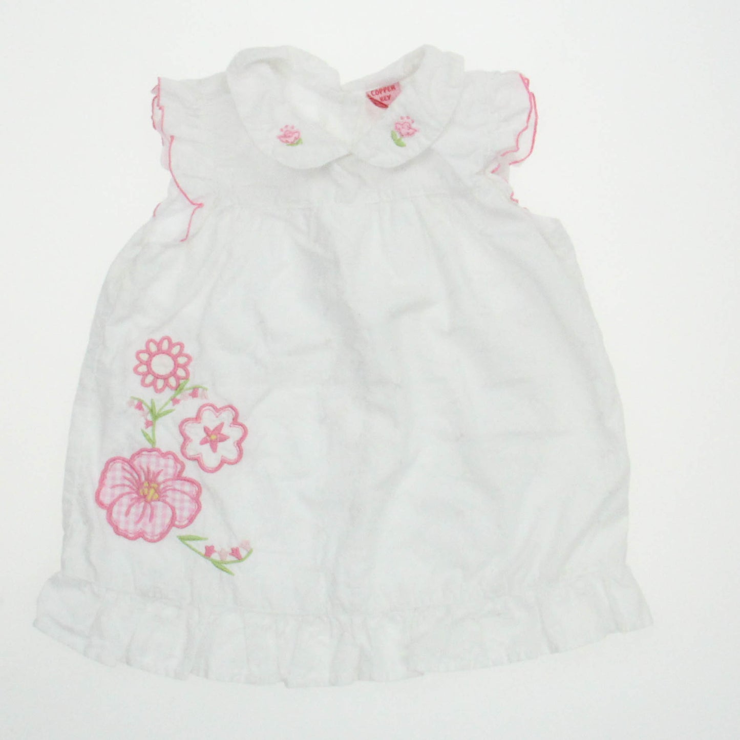 Copper Key Girls White Dress Size: *12-18 Months White