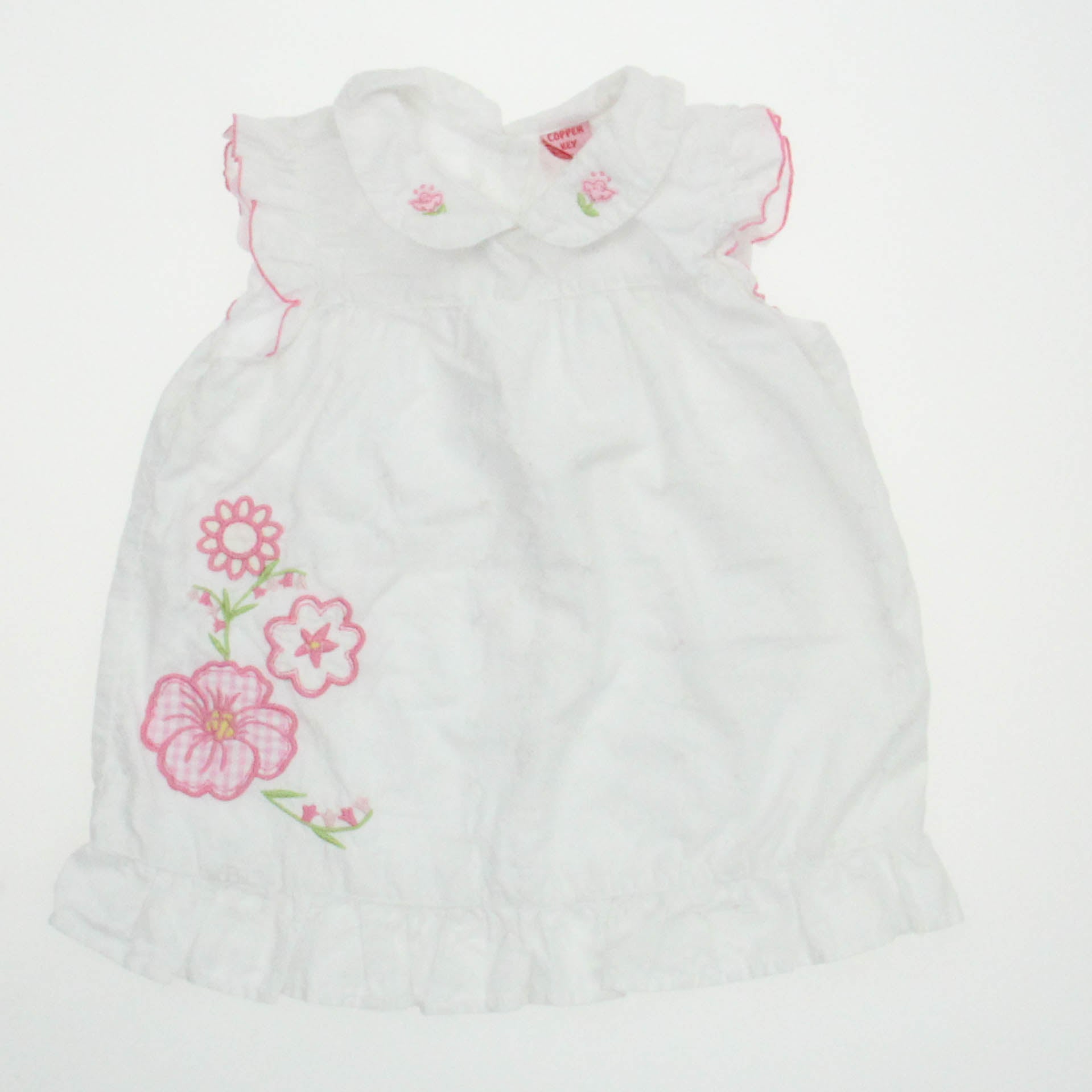 Copper Key Girls White Dress Size: *12-18 Months White