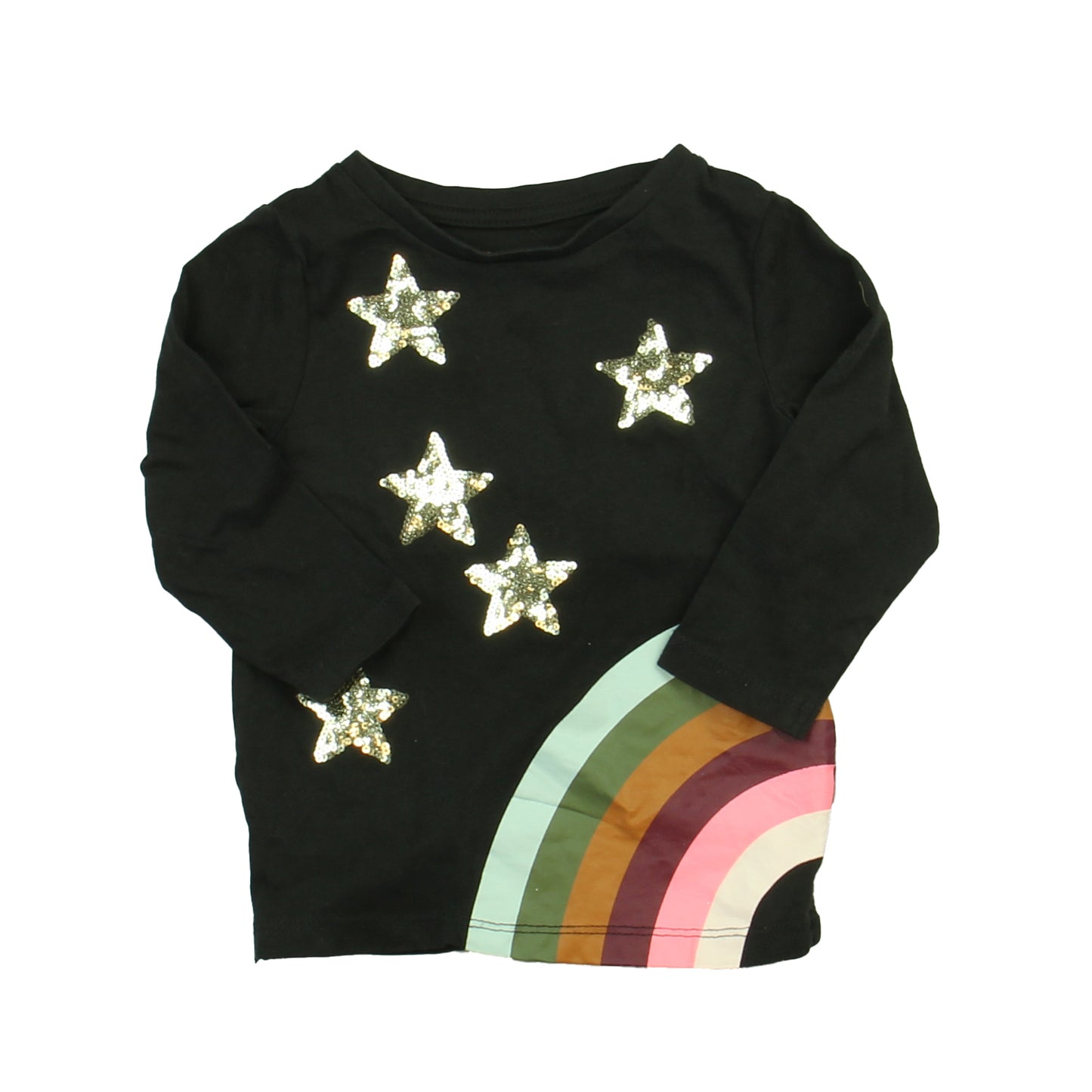 Cotton on Kids Girls Black Long Sleeve T-Shirt Size: 12-18 Months Black