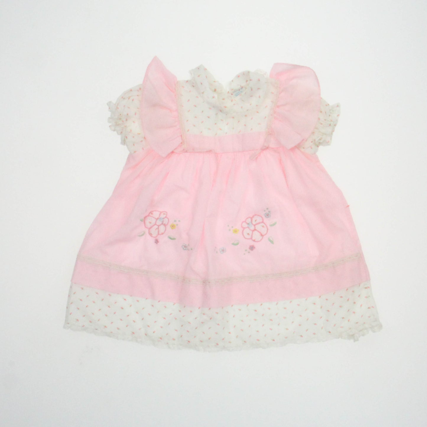 Cradle Togs Girls Pink | White Dress Size: 6-12 Months Pink | White