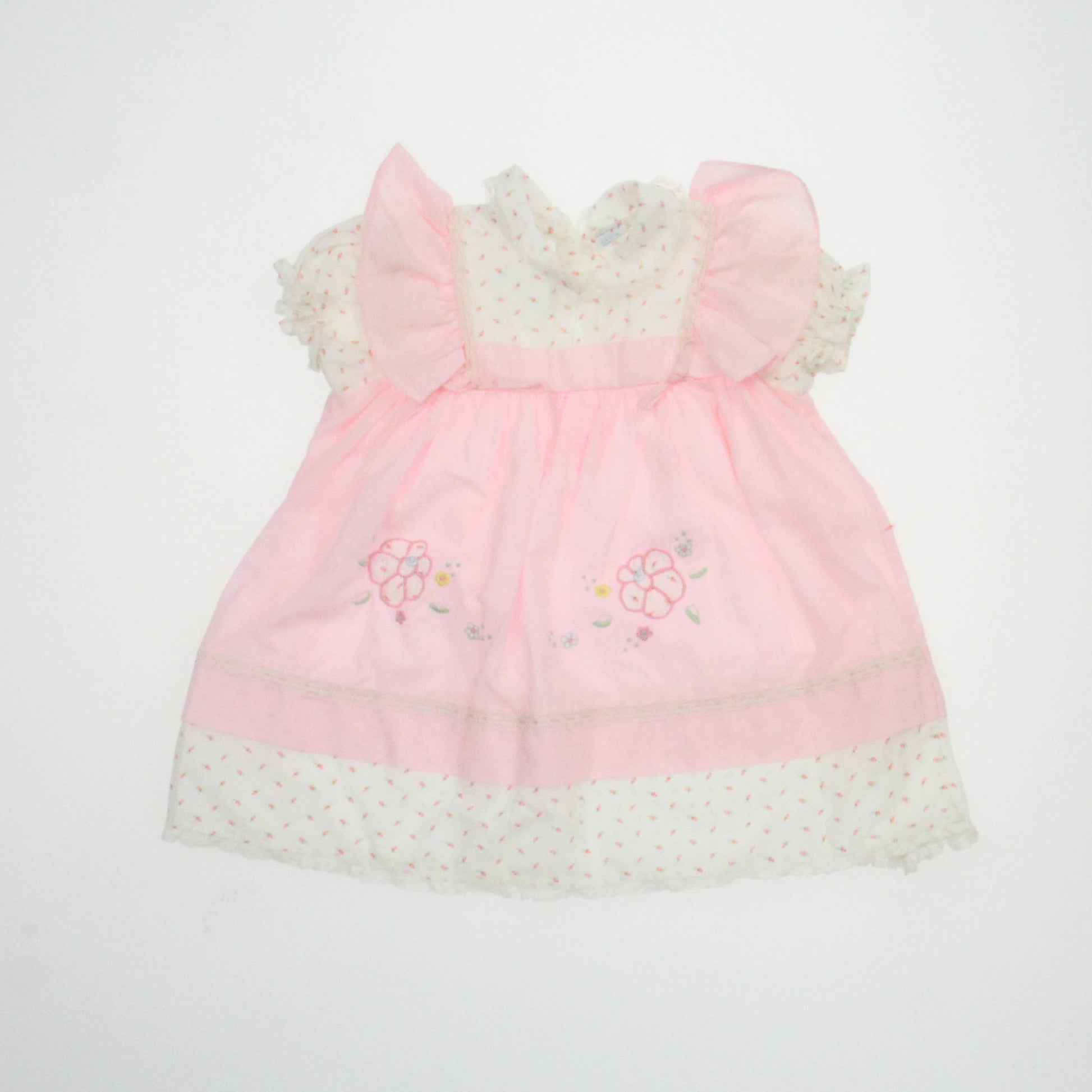 Cradle Togs Girls Pink | White Dress Size: 6-12 Months Pink | White