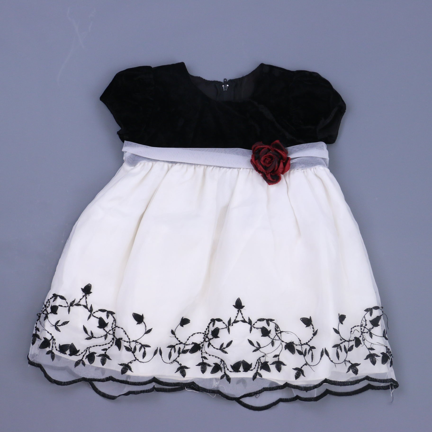 Crayon Kids Girls Black | White Special Occasion Dress Size: 24 Months Black | White