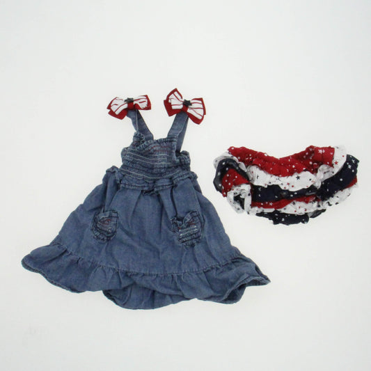 Crazy 8 Girls Blue Dress Size: 0-3 Months Blue